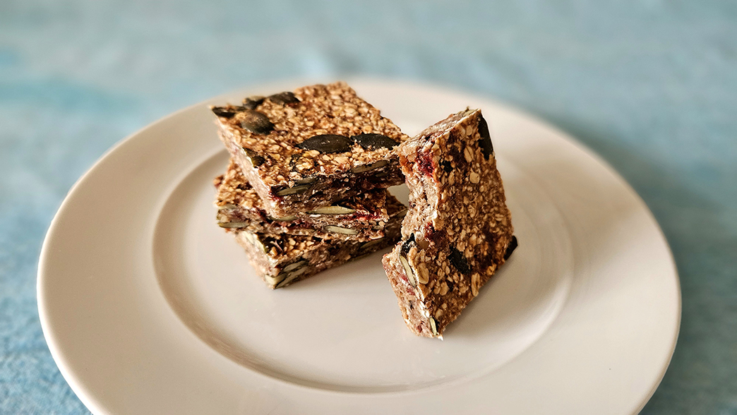 Energie-Riegel geschnitten