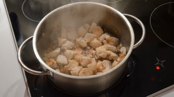 Fleisch und Zwiebeln