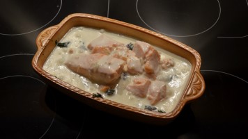 Lachsfilet bereit zum Backen