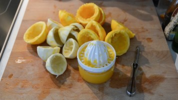 ausgepresste Früchte