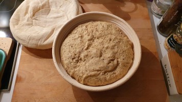 schön aufgegangener Teig