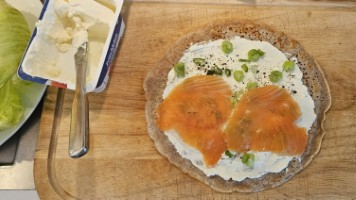 Belag mit Lachs