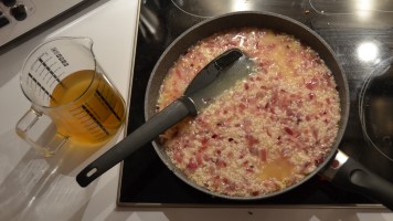 Risotto und Brühe
