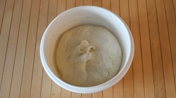 der Teig vor dem Gehen